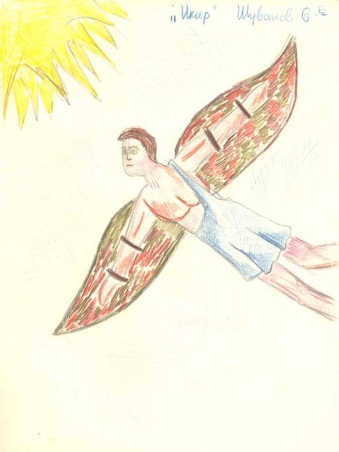 Детские рисунки олимпиады и мифы древней Греции карандашом