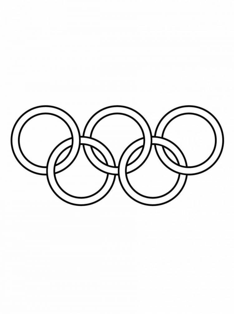 Раскраски Олимпийские кольца для печати 