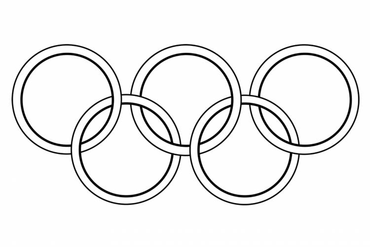 Олимпийские кольца раскраска для детей