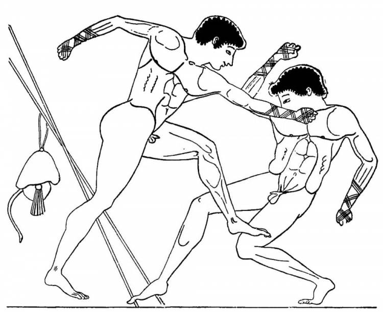 Раскраска олимпийские игры в древней греции