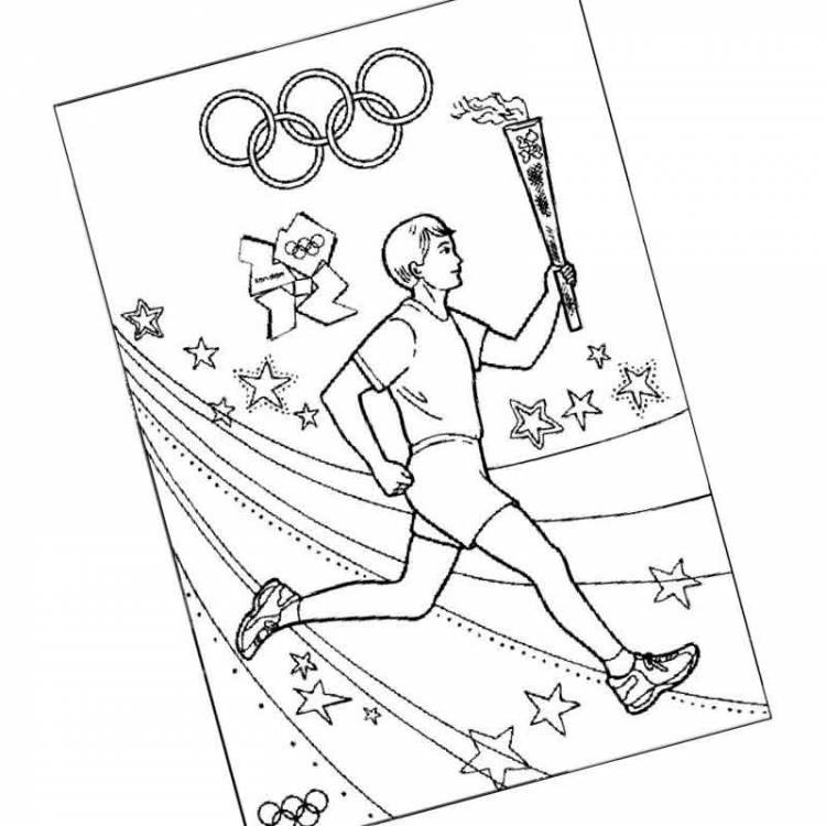Олимпийские рисунки раскраски 