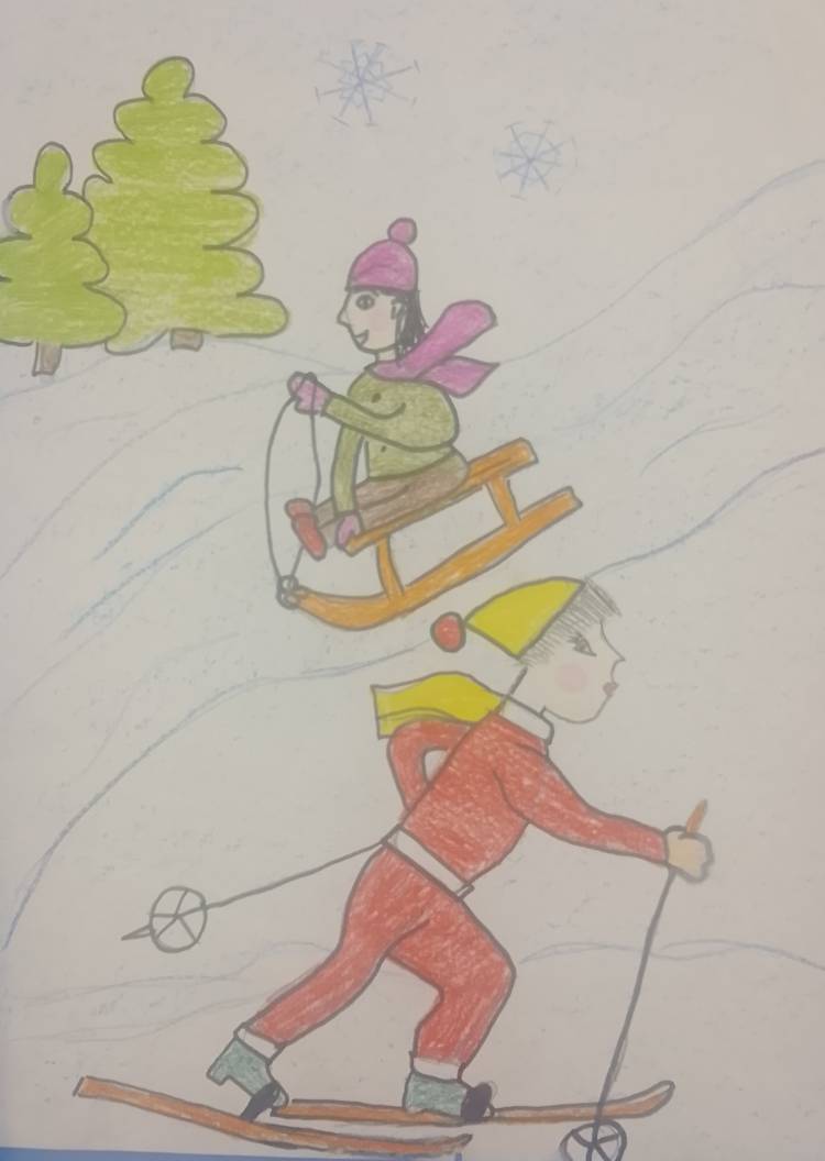 Зимние виды спорта рисунки детей (Большое количество фото)