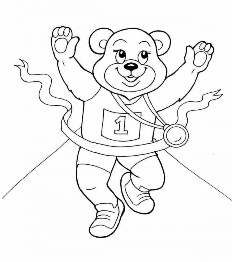 Раскраски Зимние олимпийские игры для детей 