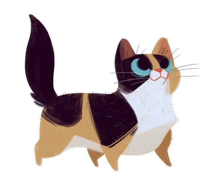 Рисунки для срисовки котики