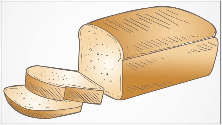 Как нарисовать хлеб пошагово