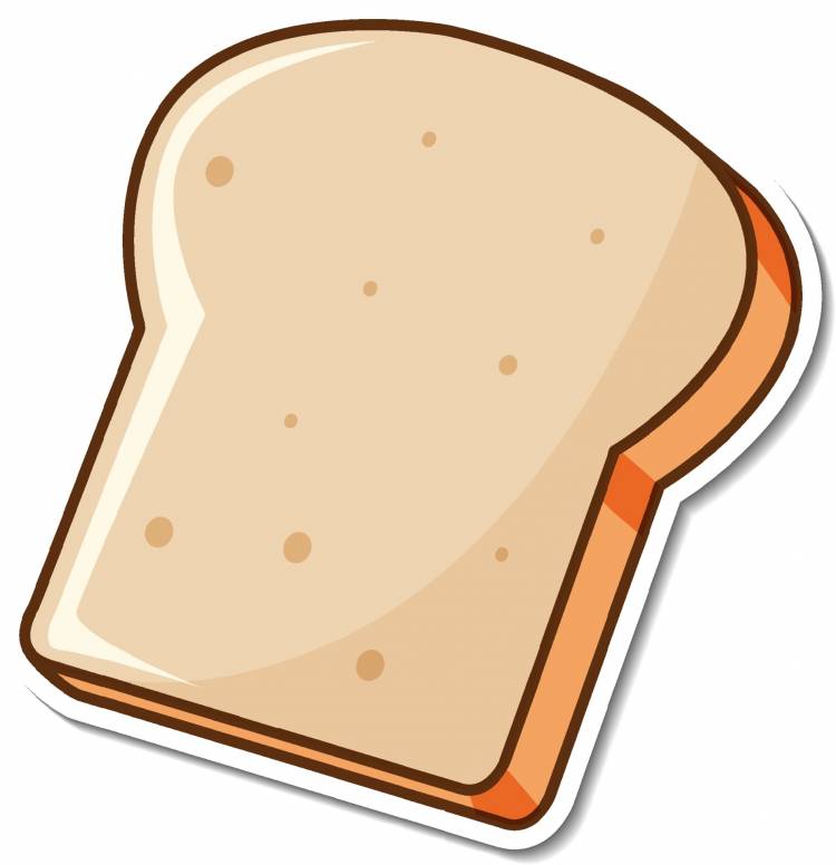 Кусок хлеба рисунок
