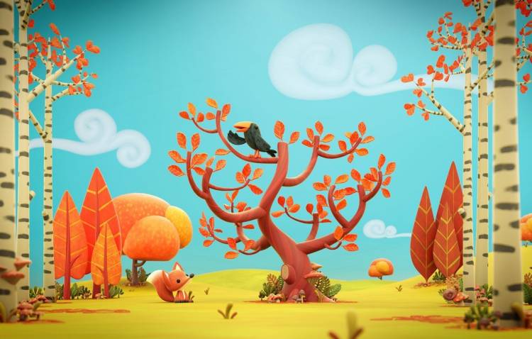 Картинки сказочный осенний лес для детей 
