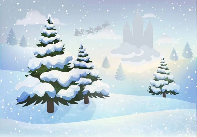 Картинки Зимний лес для детей 