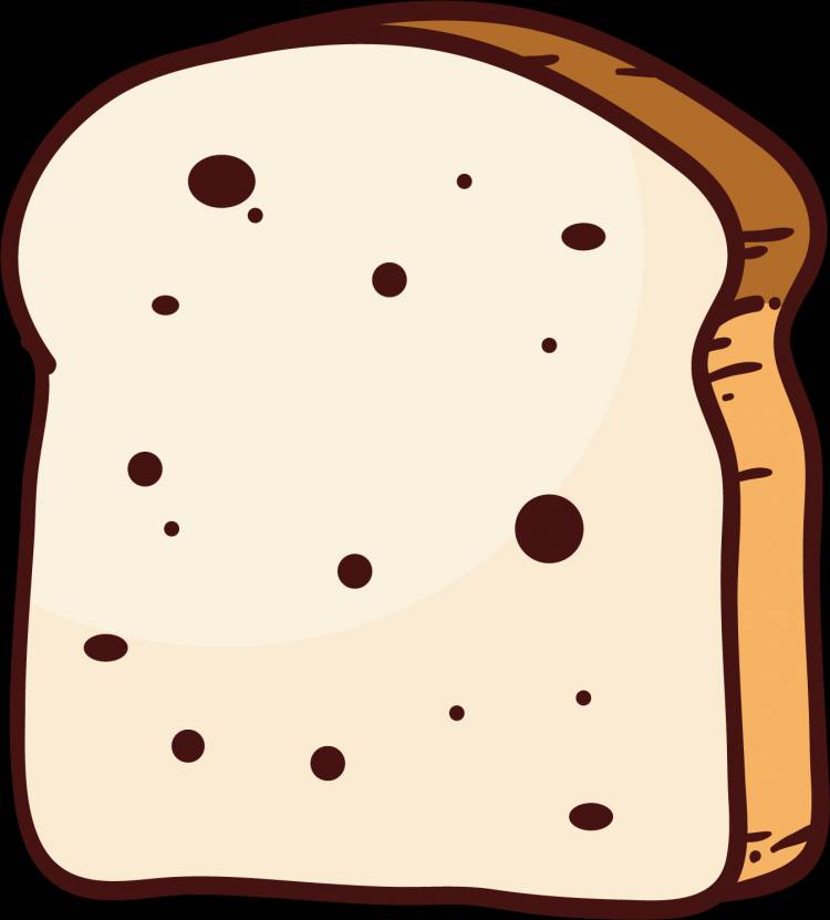 Рисунок кусочек хлеба