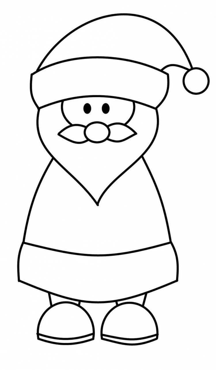Дед мороз рисунок карандашом