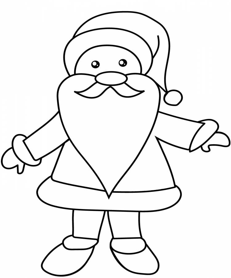 Санта клаус простой рисунок