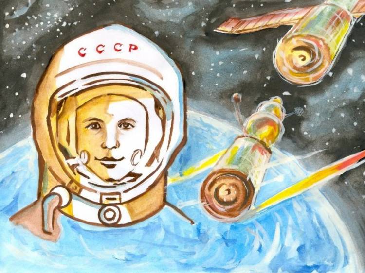 День космонавтики рисунки для детей