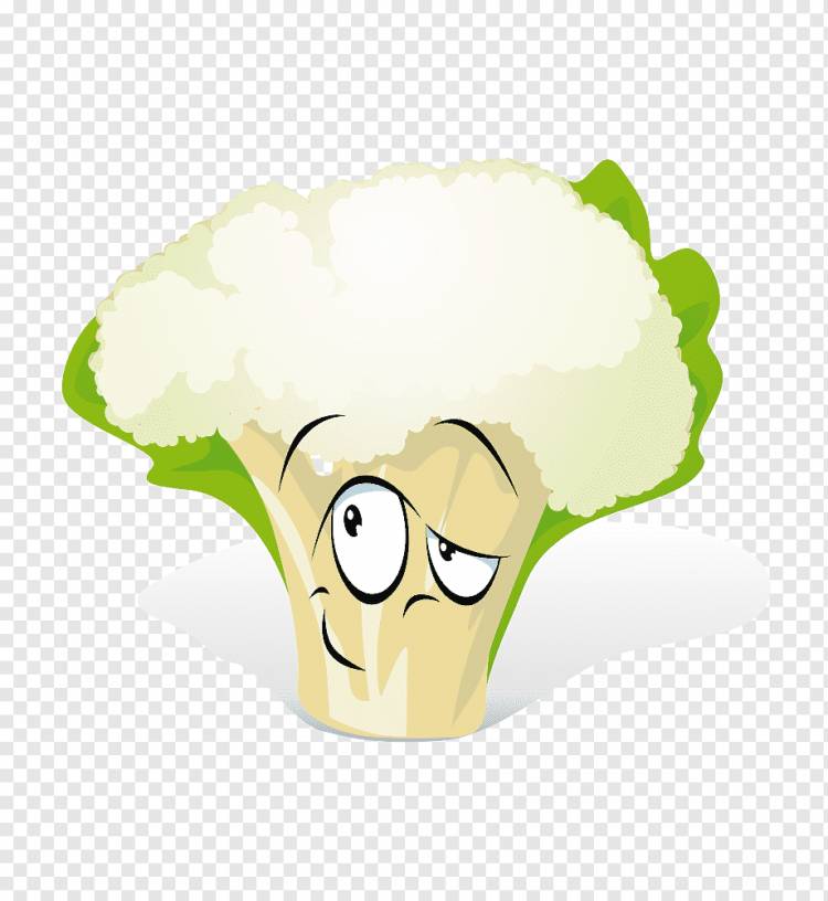 Цветная капуста Мультяшный рисунок, Овощной мультфильм, мультипликационный персонаж, еда, фотография png