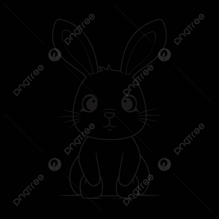 милый кролик с ушами и глазами набросок эскиза вектор PNG , милый рисунок кролика, милый кролик, милый эскиз кролика PNG картинки и пнг рисунок для бесплатной загрузки