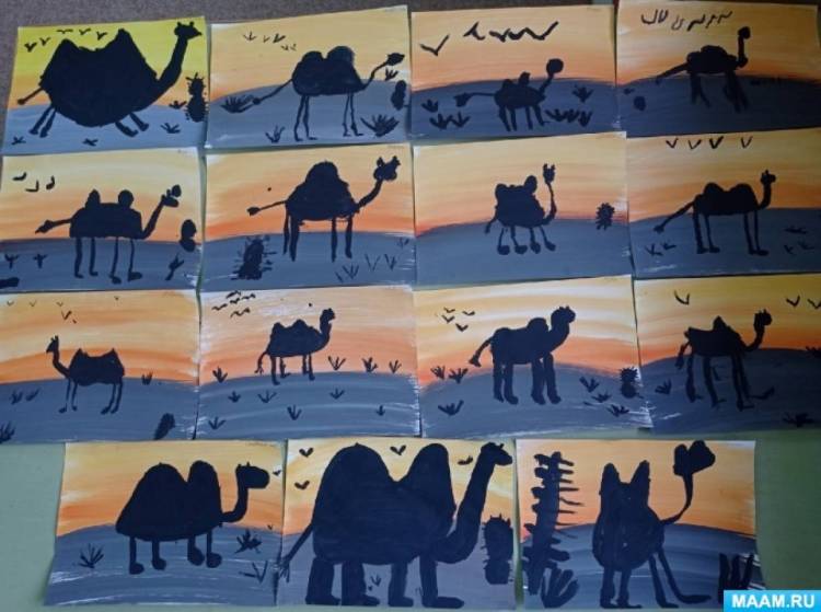 Конспект НОД по рисованию в подготовительной группе «Верблюд» 