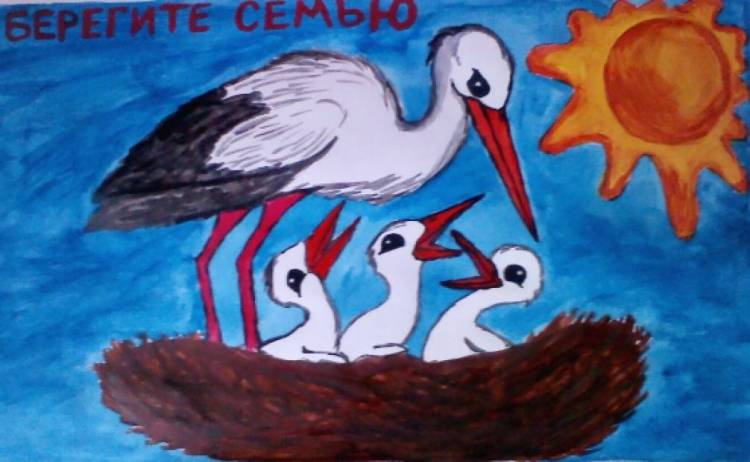 Рисунок «Гнездо аиста» 