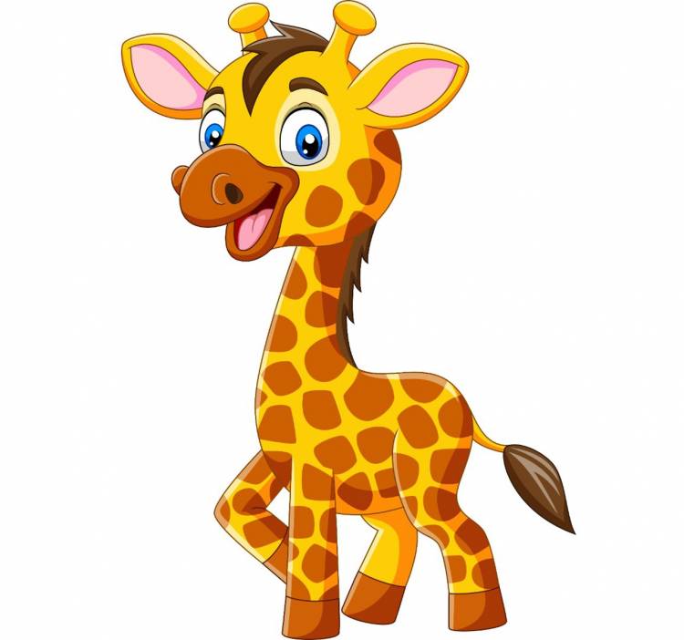 Рисунок жирафик для детей