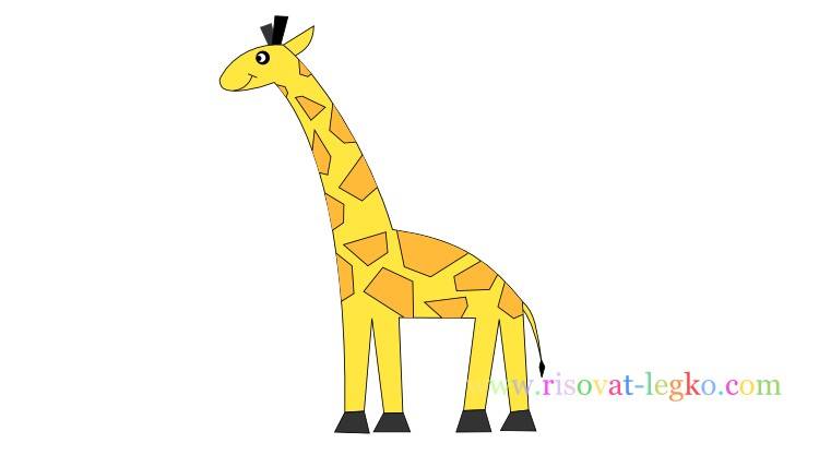 Как нарисовать жирафа поэтапно для детей
