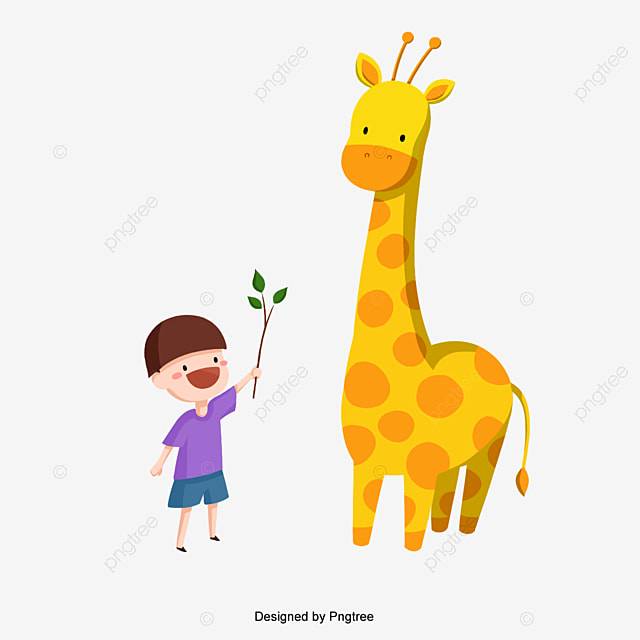 малыш и жираф вектор PNG , детский клипарт, СДП, Дети PNG картинки и пнг PSD рисунок для бесплатной загрузки