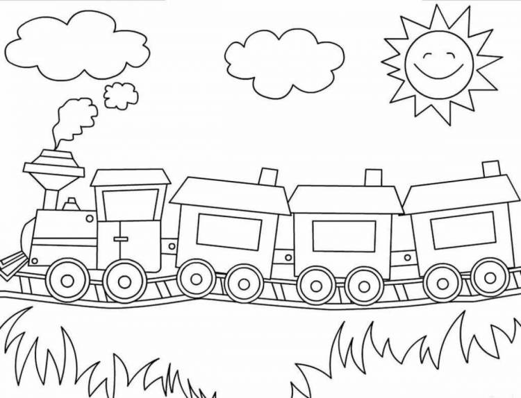 Раскраски Поезд для детей