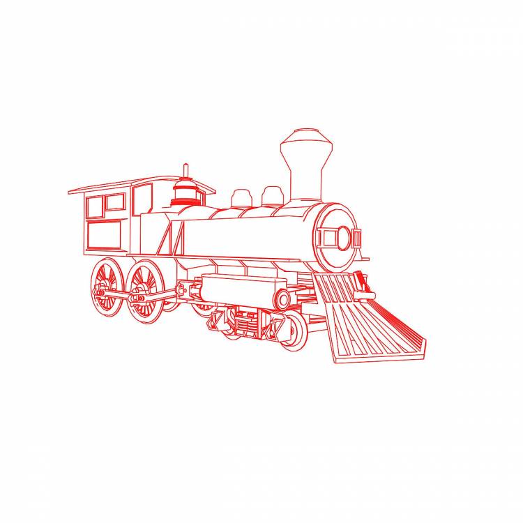 раскраска Line Art Of The Train поезд иллюстрация для детей PNG , машина, механизм, железнодорожный PNG картинки и пнг рисунок для бесплатной загрузки