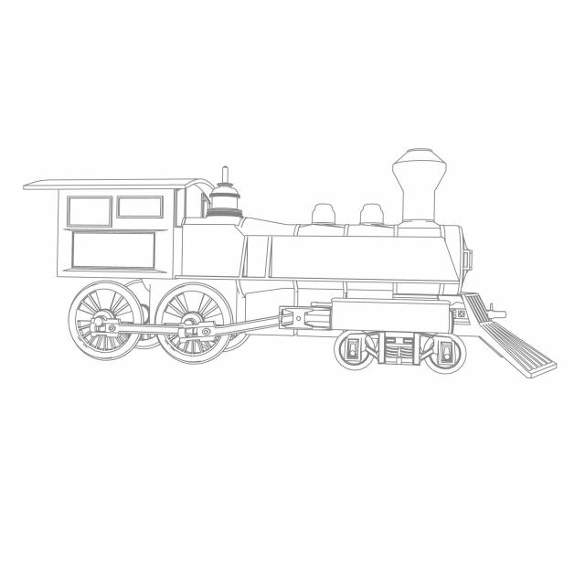 раскраска Line Art Of The Train поезд иллюстрация для детей PNG , машина, механизм, железнодорожный PNG картинки и пнг рисунок для бесплатной загрузки