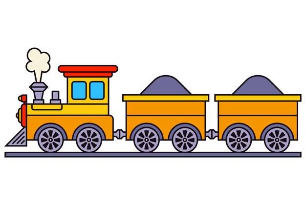 Деревянный игрушечный поезд для детей дошкольного возраста