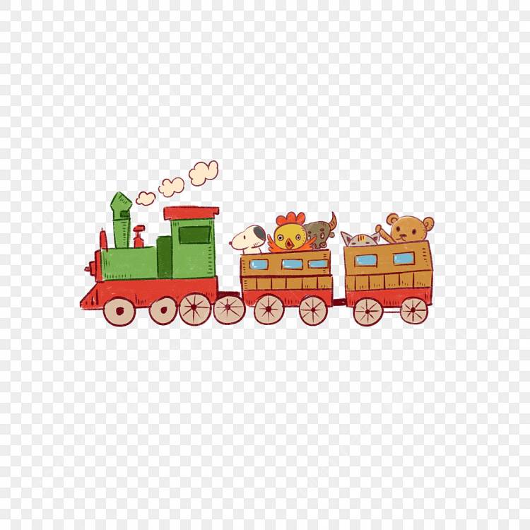 Рисованный мультфильм Маленький поезд Шесть один Детский день PNG , детей за руку, фигурка рука рисунок, фигура PNG картинки и пнг PSD рисунок для бесплатной загрузки