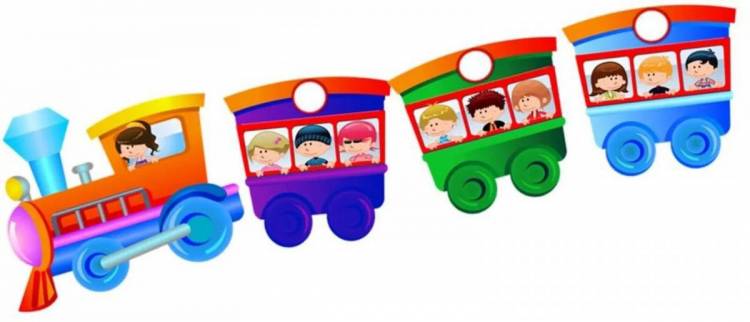 Картинки Поезд с вагонами для детей 