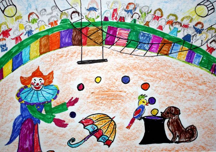 Детский рисунок цирк 