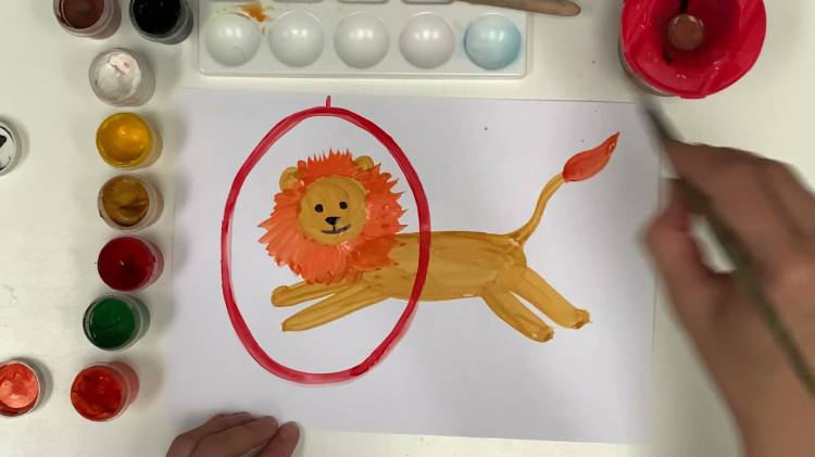 Как нарисовать циркового льва