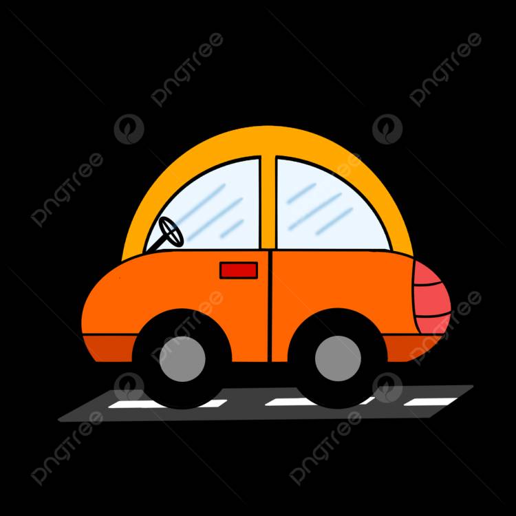 рисунок детской тематики оранжевый автомобиль наземный транспорт PNG , оранжевая машина, наземный транспорт, Машина PNG картинки и пнг PSD рисунок для бесплатной загрузки