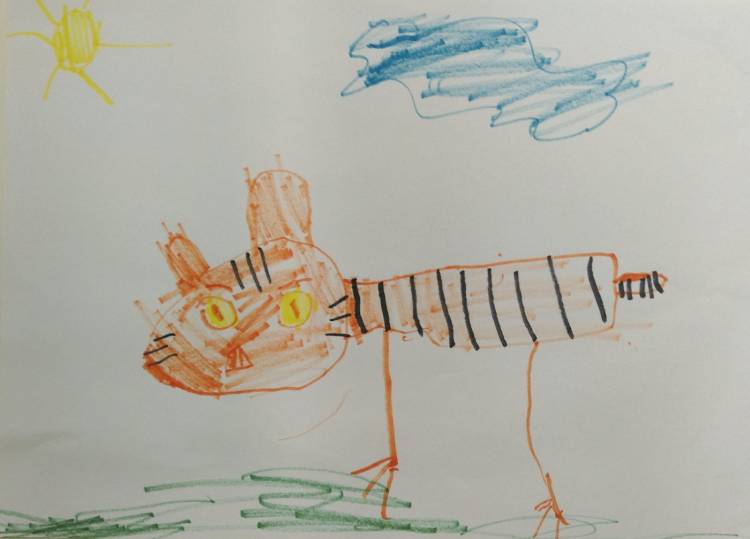 Дочка тигра нарисовала