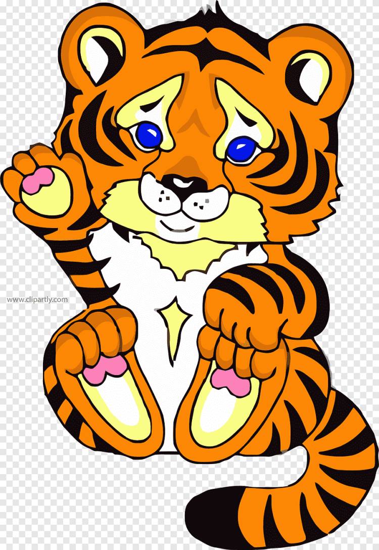 Смешной мультяшный тигр