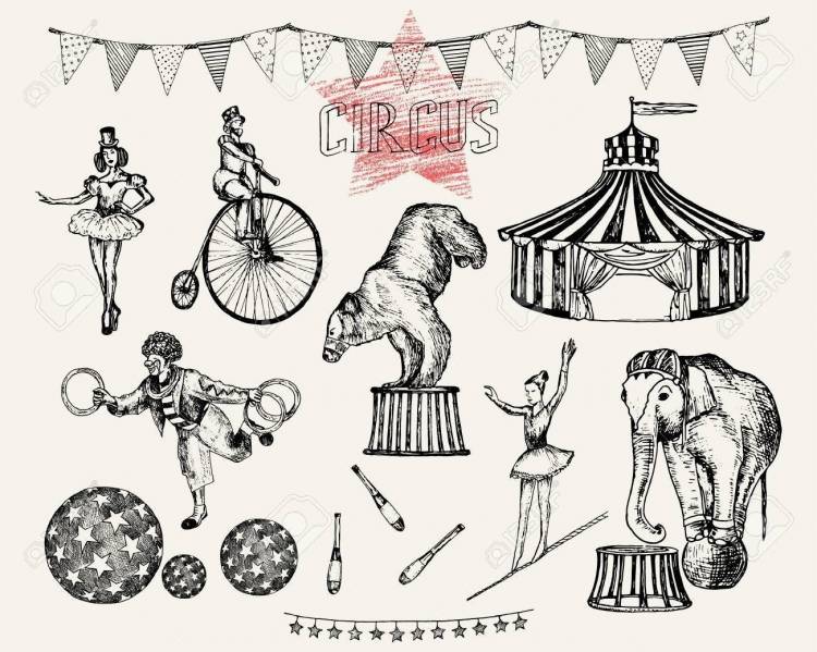 Цирковое представление рисунок
