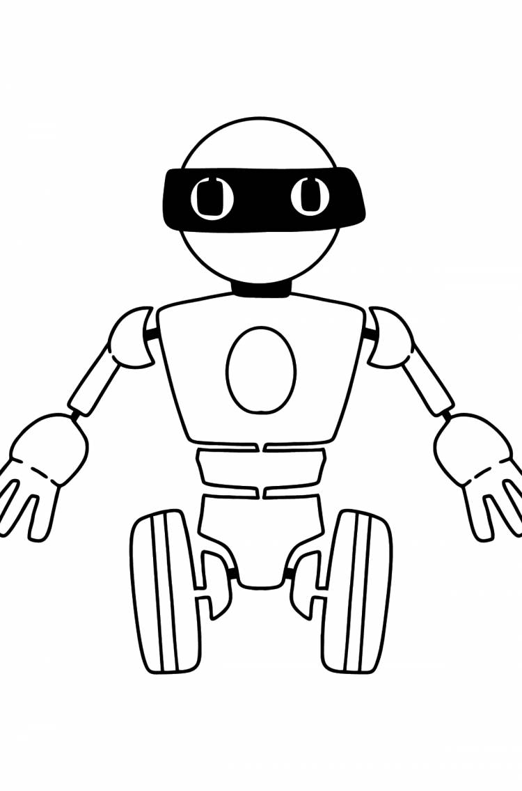 Раскраска мультяшный робот ♥ Онлайн и Распечатать Бесплатно!