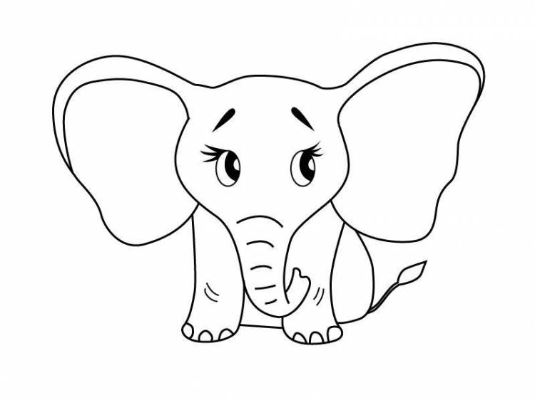 Как нарисовать для детей слона животные