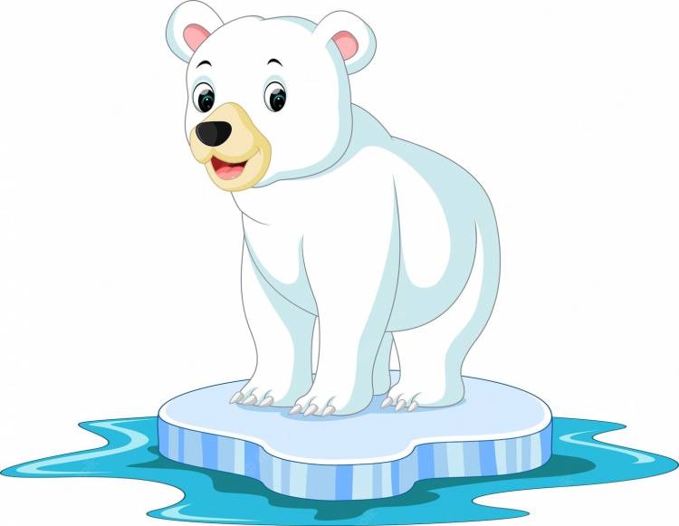 Белый медведь рисунок детский