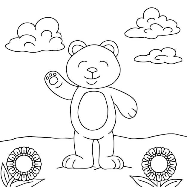 Медведь раскраска Изображения