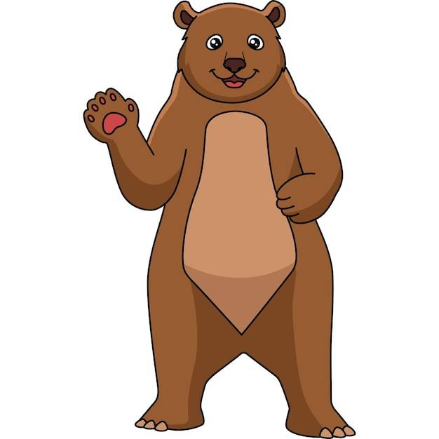 Медведь мультфильм цветной клипарт иллюстрация