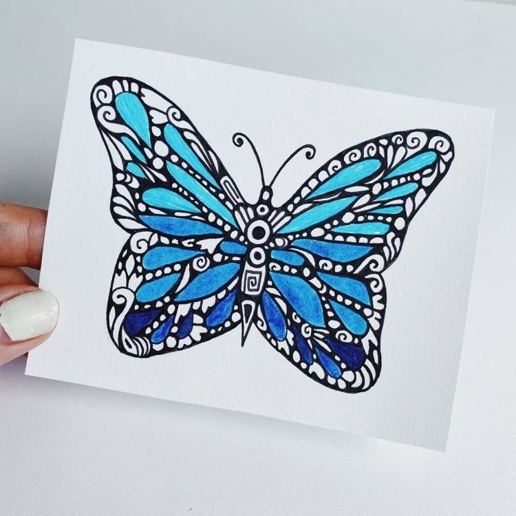 Рисунок бабочка детский