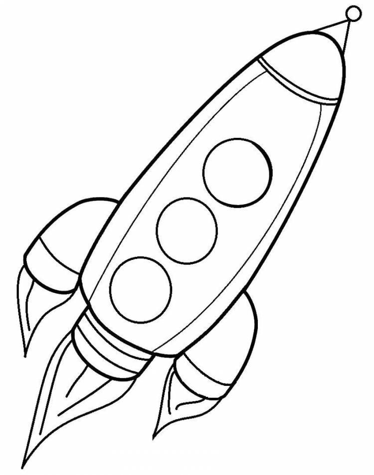 Раскраски ракета, Раскраска Ракета с турбинами ракеты