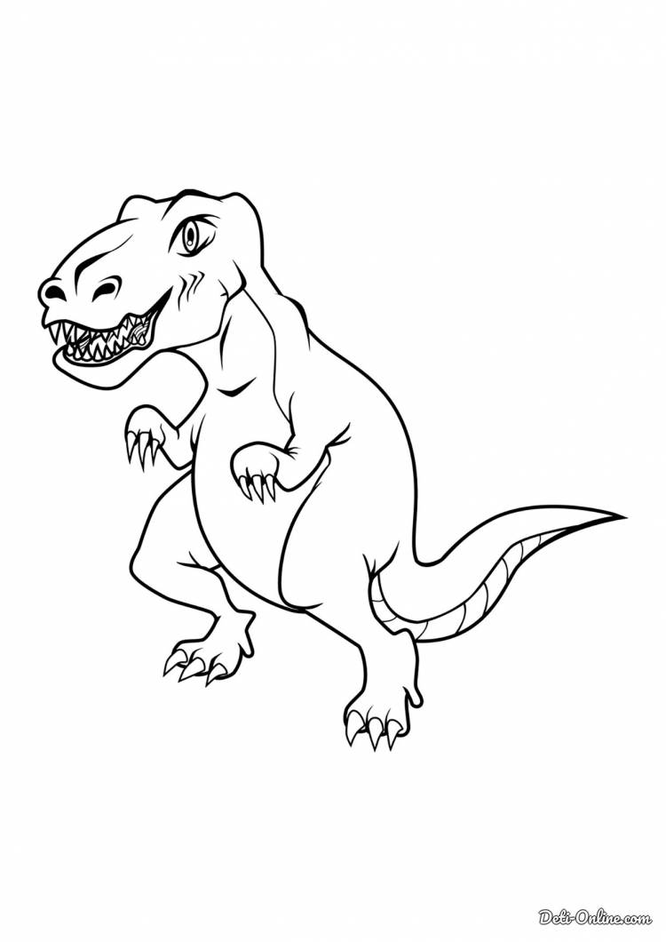 Раскраска Тираннозавр Ти-рекс распечатать или скачать