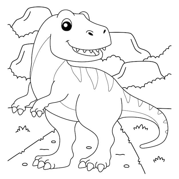 Раскраска тираннозавр для детей