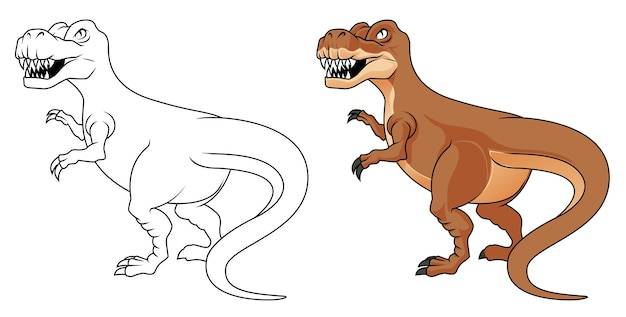 Раскраска мультфильм динозавр для детей
