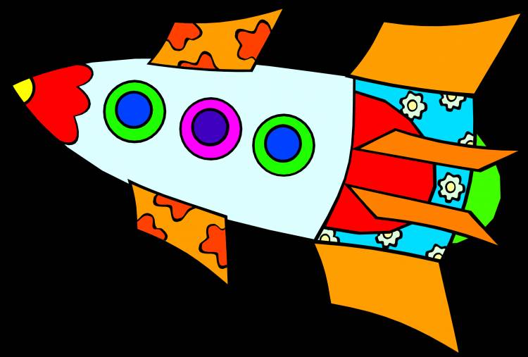 Ракета рисунок для детей