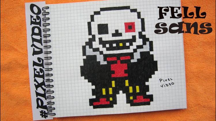 how to draw fell sans pixelvideo