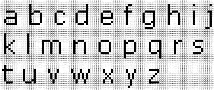Алфавиты для прямого плетения