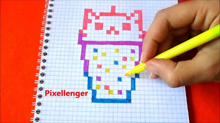 How to Draw Drink Cup Cat Pixel Art for Kids DrinkCup , Pixelart, howtodraw