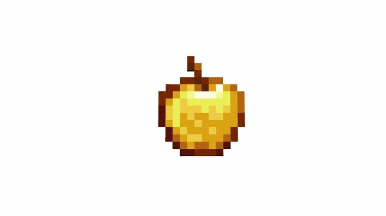 Рисунки золотое яблоко из майнкрафта 
